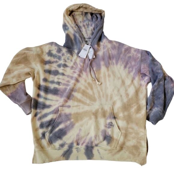 AEO oversized Jegging Fit tiedye hoodie hooded sweatshirt ls Small arge XL NWOT - Picture 1 of 12
